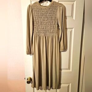 Zara knit long sleeve midi dress S